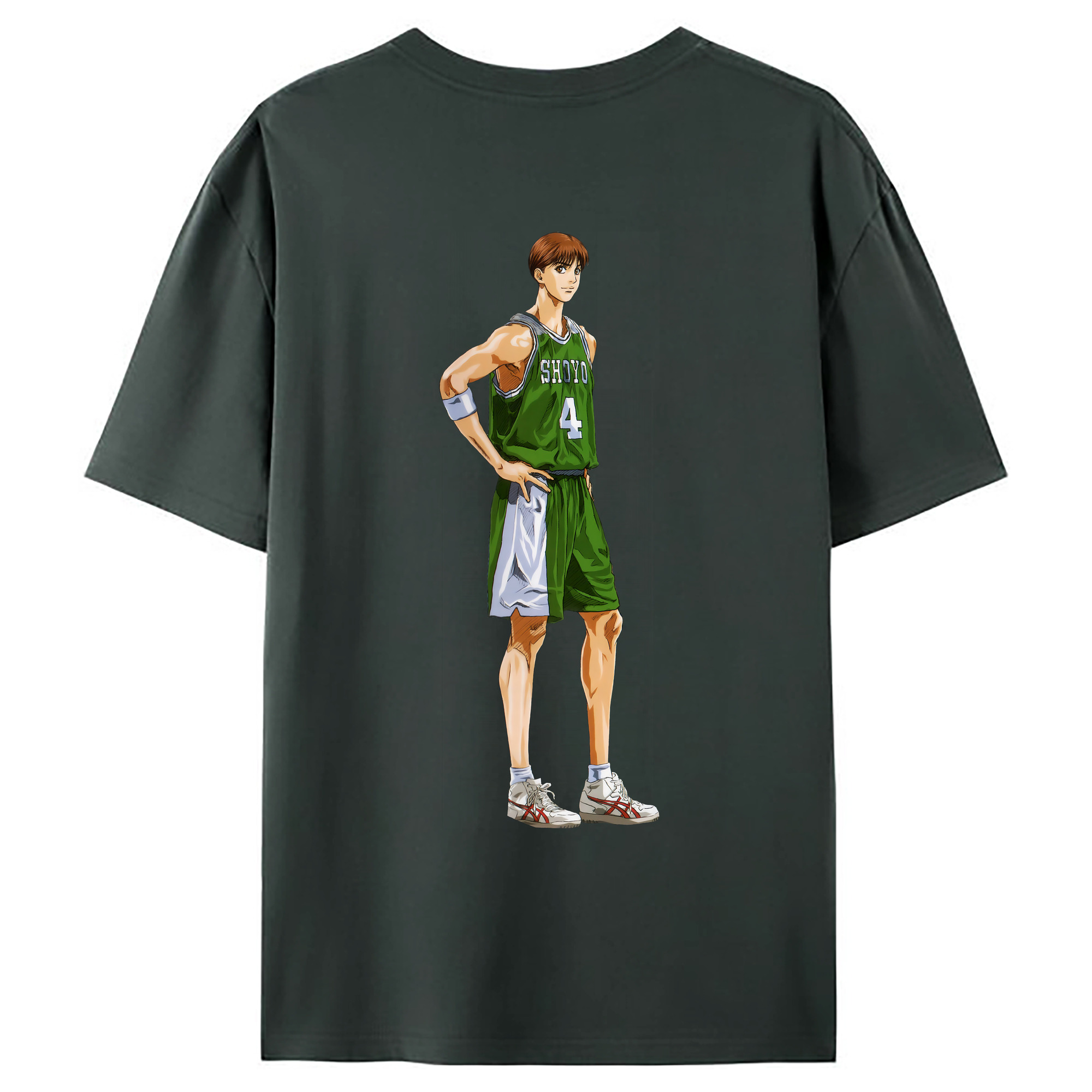 （画像用） SLAM DUNK／スラムダンク 綿100％ メンズ半袖Tシャツ（バックプリント） 通気性